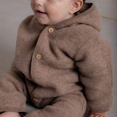 Pipit Baby Suit - Merino Wool Fleece - Driftwood