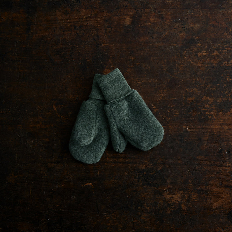 Penguin Kids Mittens - Merino Wool Fleece - Seafoam
