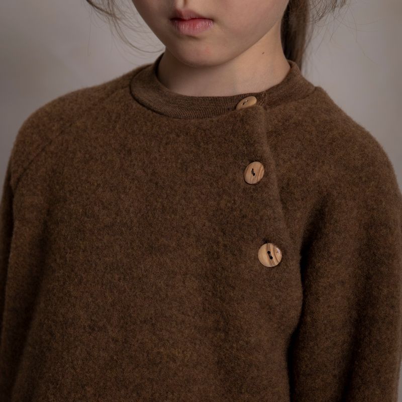 Puffin Baby & Kids Sweater - Merino Wool Fleece - Sycamore