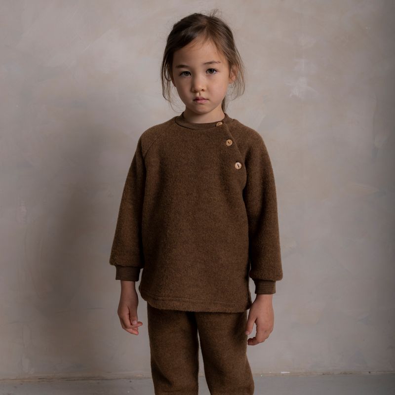 Puffin Baby & Kids Sweater - Merino Wool Fleece - Sycamore
