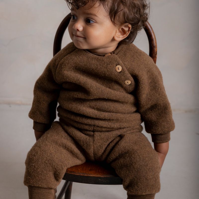 Puffin Baby & Kids Sweater - Merino Wool Fleece - Sycamore