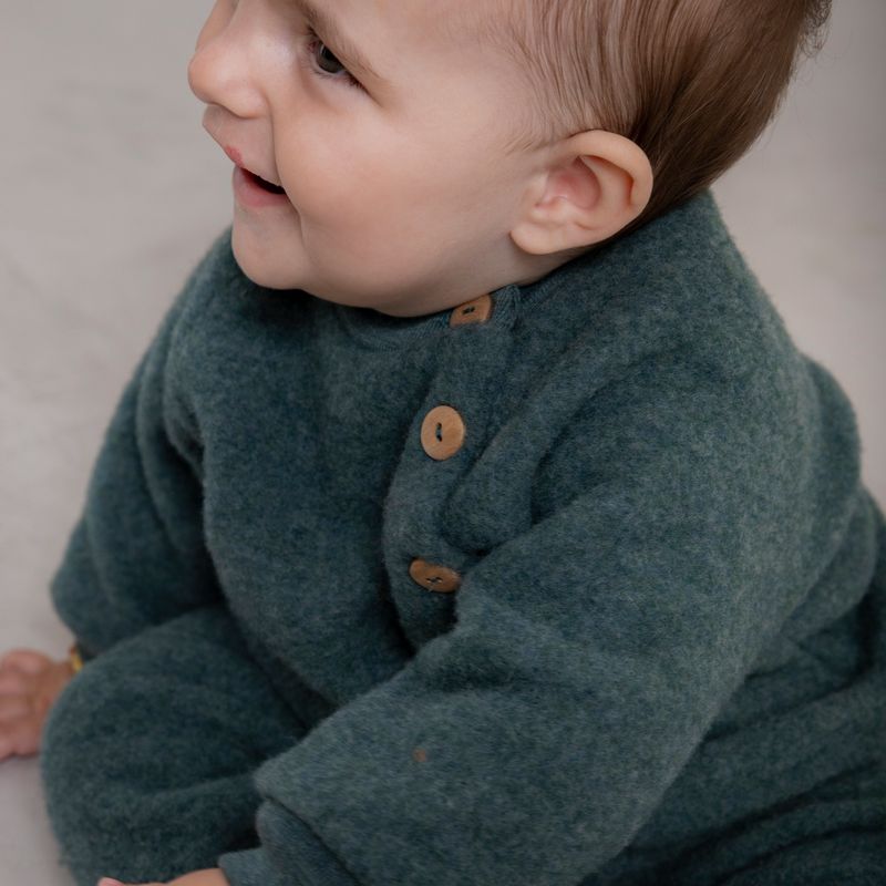Puffin Baby & Kids Sweater - Merino Wool Fleece - Seafoam