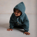Tinker Baby & Kids Jacket - Merino Wool Fleece - Seafoam