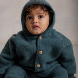 Tinker Baby & Kids Jacket - Merino Wool Fleece - Seafoam