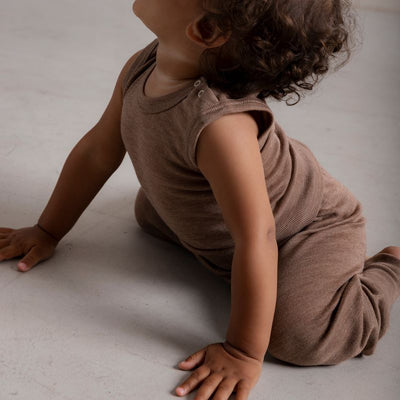Batis Baby Pants - Merino Wool & Silk - Warm Driftwood