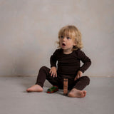 Finch Baby Leggings - Merino Wool & Silk - Cacao