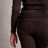Finch Women's Leggings - Merino Wool & Silk - Cacao