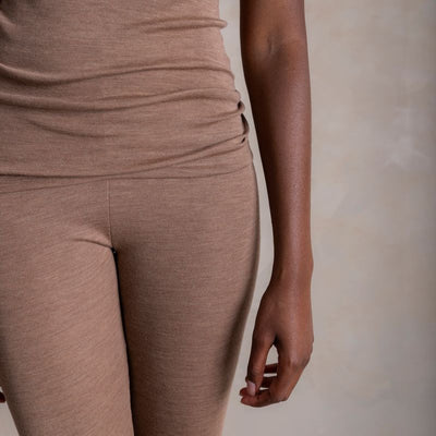 Finch Women's Leggings - Merino Wool & Silk - Warm Driftwood