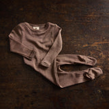 Kea Baby Pyjamas - Merino Wool & Silk - Warm Driftwood