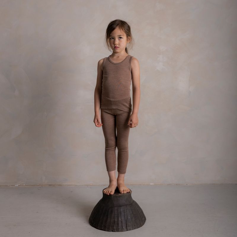 Swift Kids Top - Merino Wool & Silk - Warm Driftwood