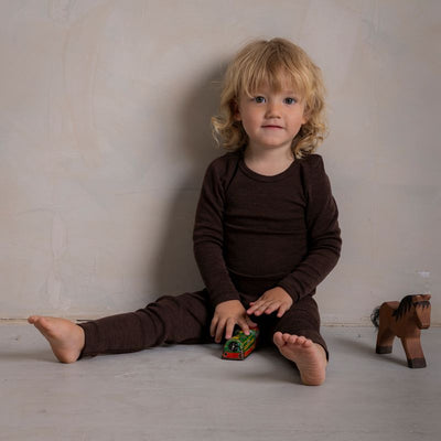 Lark Baby Top - Merino Wool & Silk - Cacao