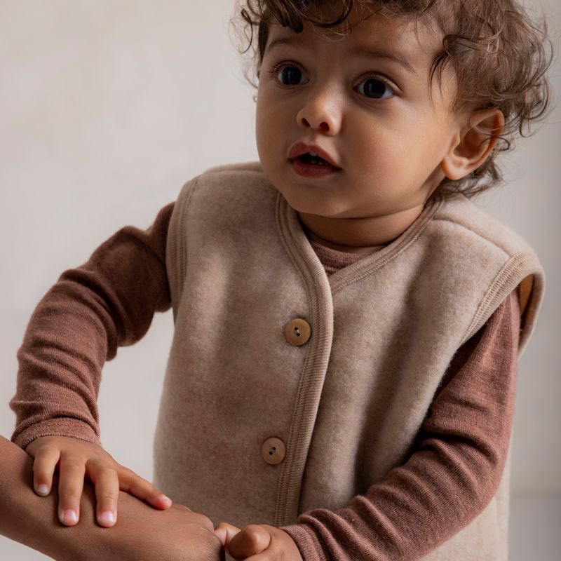 Lark Baby Top - Merino Wool & Silk - Russet