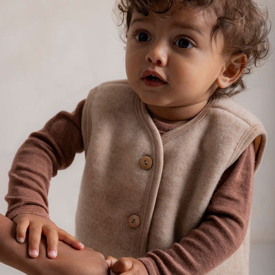Lark Baby Top - Merino Wool & Silk - Russet