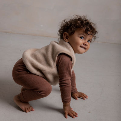 Lark Baby Top - Merino Wool & Silk - Russet