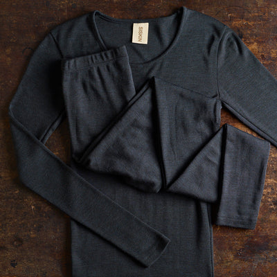Lark Top & Finch Leggings Women’s Set - Merino Wool & Silk - Cosmos