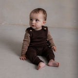 Ruff Baby Romper - Merino Wool & Silk - Cacao