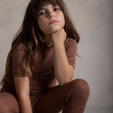 Smew Kids Top - Merino Wool & Silk - Russet