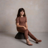 Smew Kids Top - Merino Wool & Silk - Russet