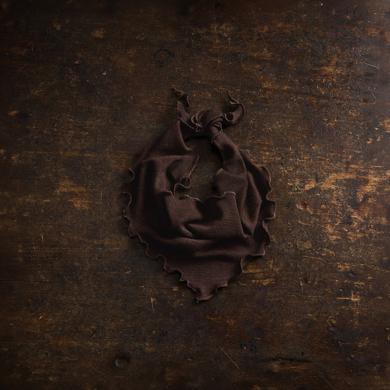 Swan Baby & Kids Bandana/Scarf - Merino Wool & Silk - Cacao