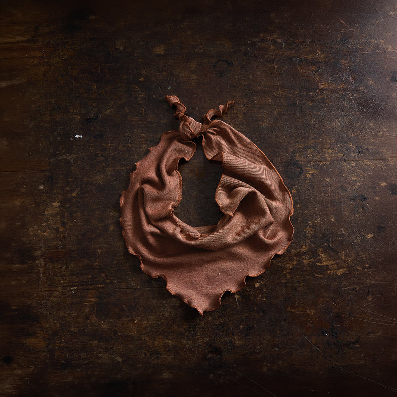 Swan Baby & Kids Bandana/Scarf - Merino Wool & Silk - Russet