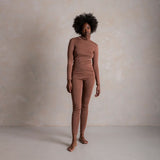 Finch Women's Leggings - Merino Wool & Silk - Russet