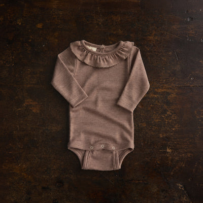 Wren Baby Body - Merino Wool & Silk - Warm Driftwood