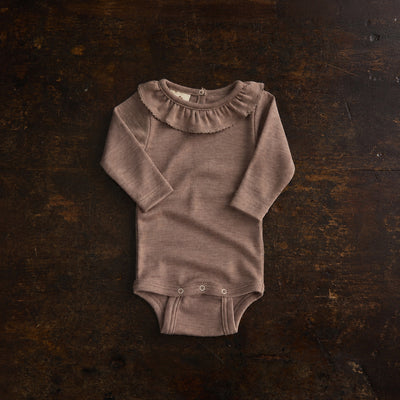 Wren Baby Body - Merino Wool & Silk - Warm Driftwood