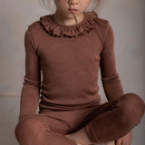 Wren Baby & Kids Top - Merino Wool & Silk - Russet