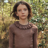 Wren Baby & Kids Top - Merino Wool & Silk - Russet