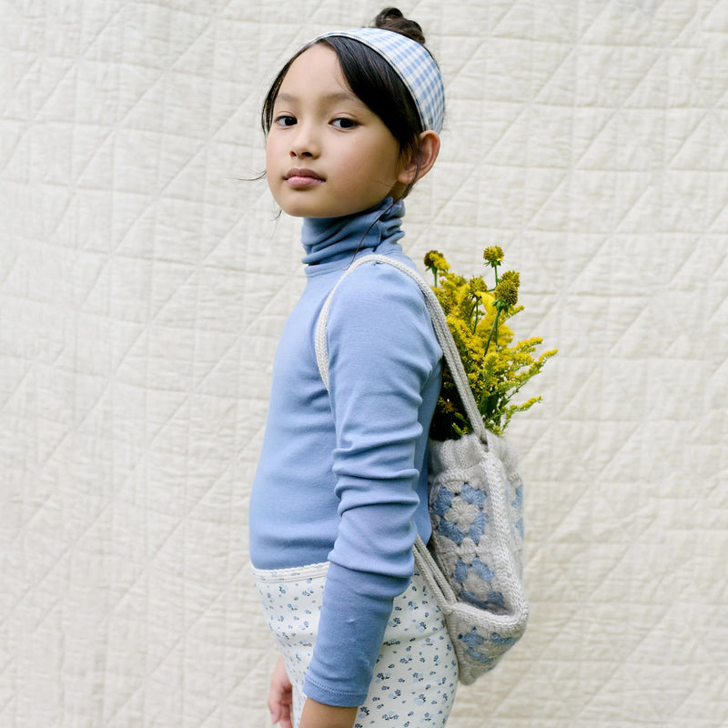 Kids Pima Cotton Snap Turtleneck - Powder