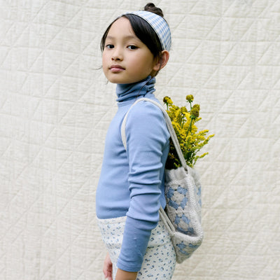 Kids Pima Cotton Snap Turtleneck - Powder