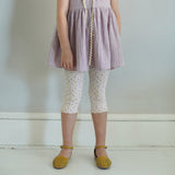 Kids Pima Cotton Capri Legging - Soy Flower Press Print