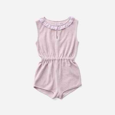 Kids Pima Cotton Terry Club Shortall - Seashell