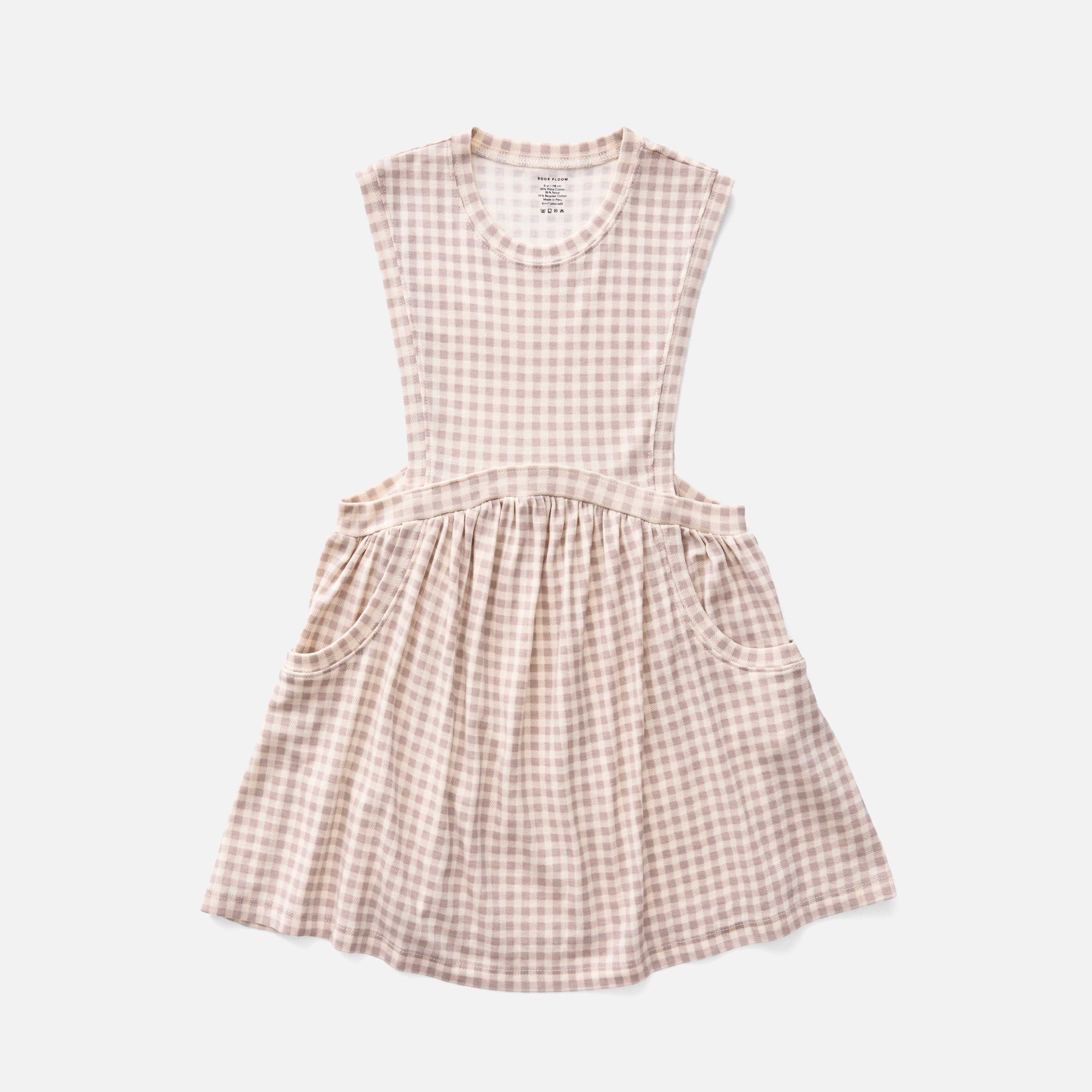 Kids Pima Cotton Dunes Dress - Cloud Gingham Print – MamaOwl