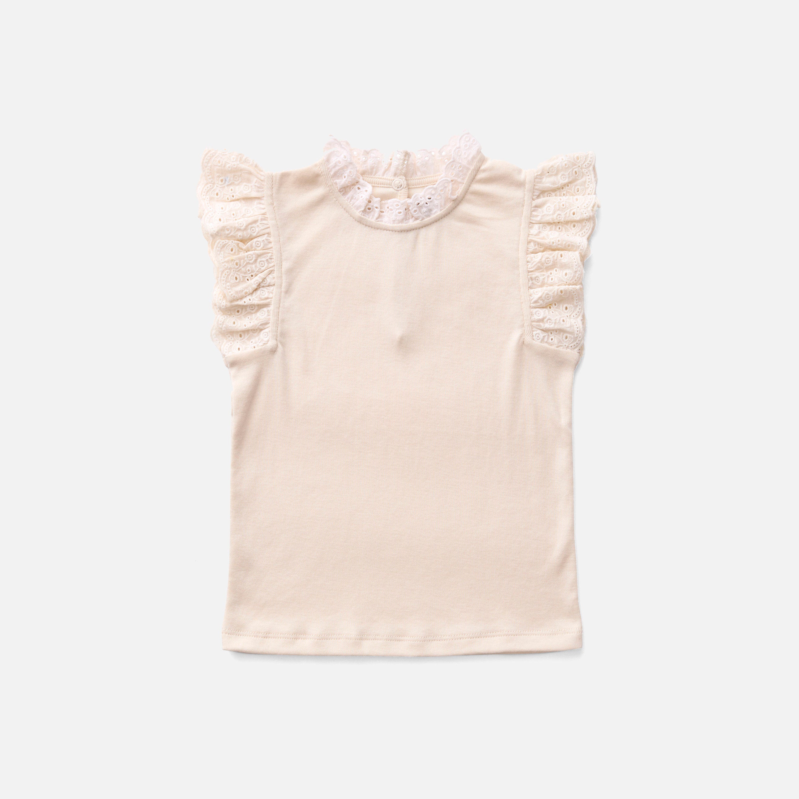 トップス SOOR PLOOM Eyelet Tee Milk Essential 6y Kids Pima Cotton Eyelet Tee - Milk – MamaOwl