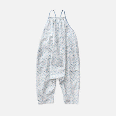 Baby & Kids Cotton Ines Romper - Azul Flower Press Print