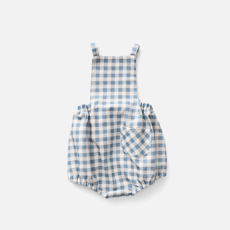 Baby & Kids Cotton Oona Romper - Azul Gingham Print