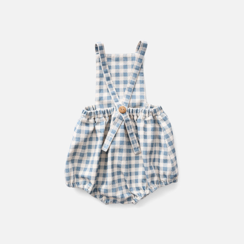 Baby & Kids Cotton Oona Romper - Azul Gingham Print