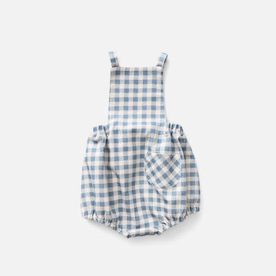 Baby & Kids Cotton Oona Romper - Azul Gingham Print