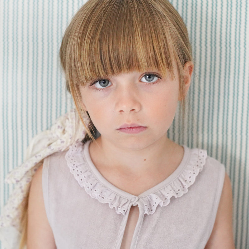 Kids Pima Cotton Terry Club Shortall - Seashell