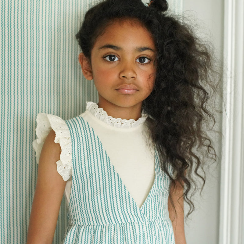 Kids Pima Cotton Eyelet Tee - Milk