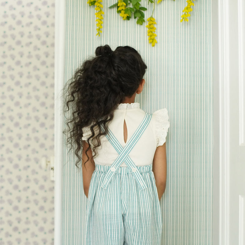 Kids Pima Cotton Eyelet Tee - Milk