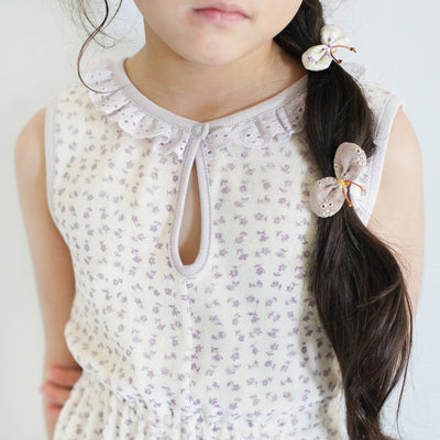 Kids Pima Cotton Terry Club Shortall - Pansy Chicweed Print