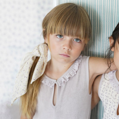 Kids Pima Cotton Terry Club Shortall - Seashell