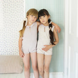 Kids Pima Cotton Terry Club Shortall - Seashell