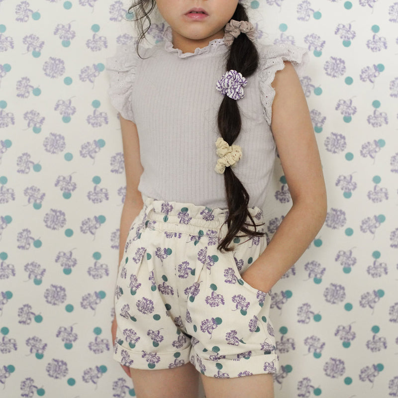 Kids Pima Cotton Eyelet Tee - Seashell Pointelle