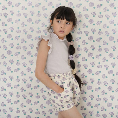 Kids Pima Cotton Eyelet Tee - Seashell Pointelle