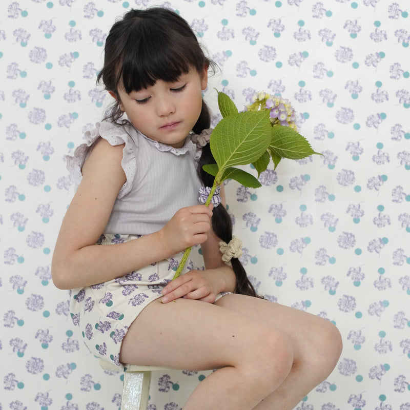 Kids Pima Cotton Eyelet Tee - Seashell Pointelle