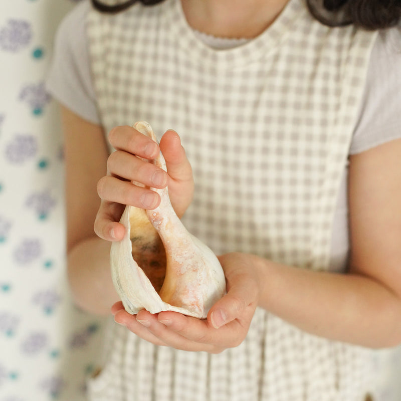 Kids Pima Cotton Pouf Tee - Seashell Pointelle