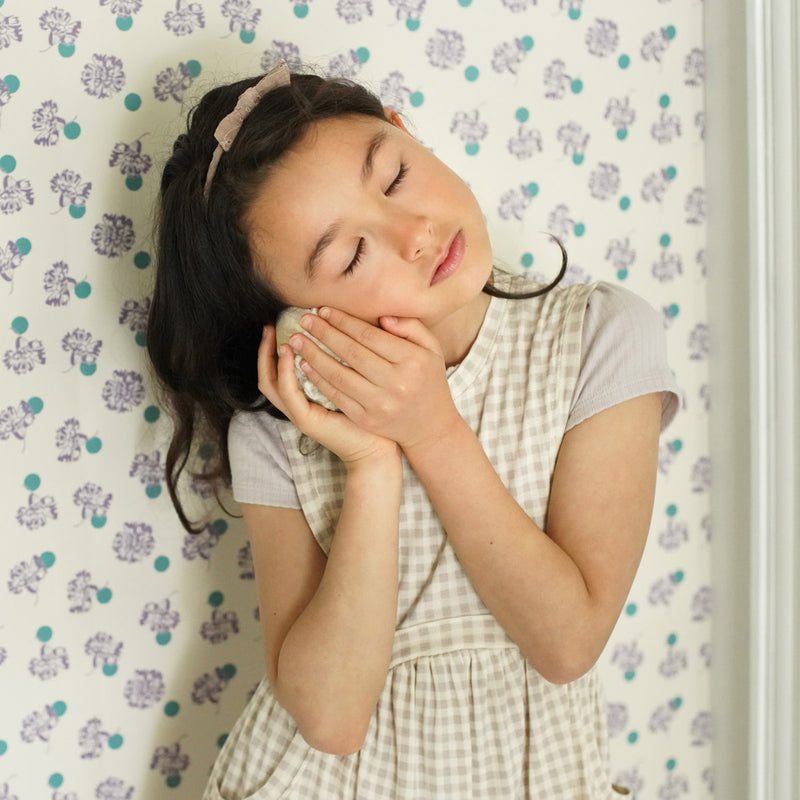 Kids Pima Cotton Dunes Dress - Cloud Gingham Print